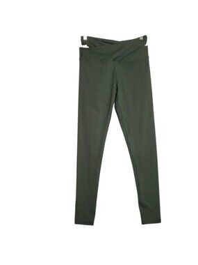 Victoria Sport Green Knockout Tights Criss Cross Waist Women's Size  Medium Long